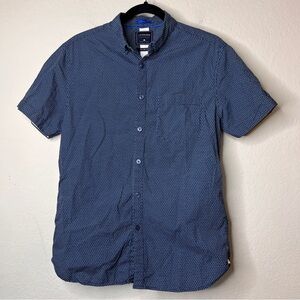 Cactus Man Slim Fit Button Down Shirt Medium Cotton Short Sleeve